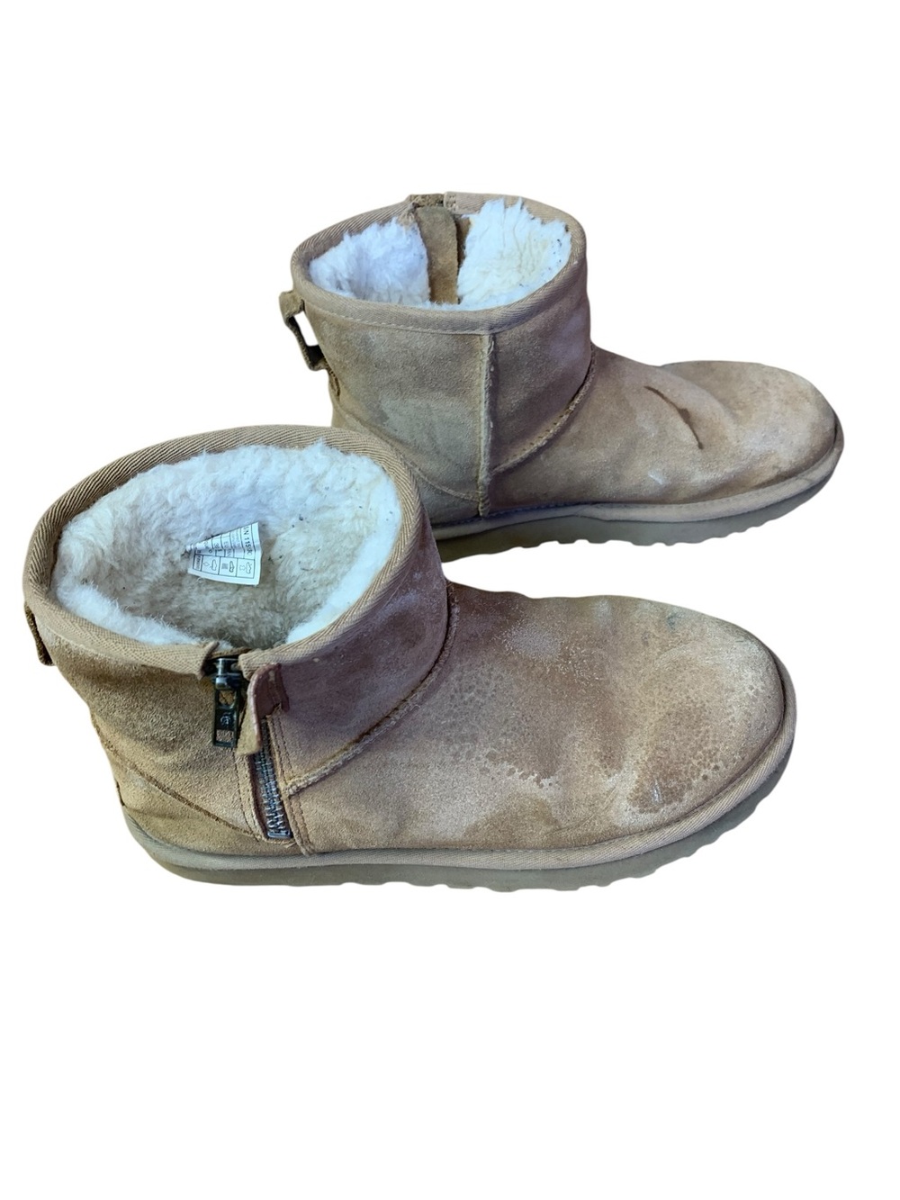 UGG Classic Mini Side Zip Boots - Chestnut Suede - Women's 8